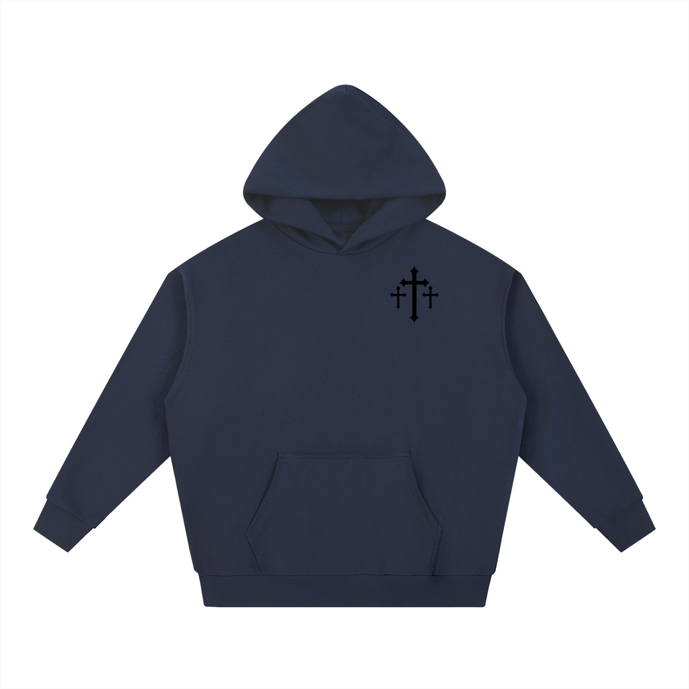 Trust the ride hoodie (navy blue-black)