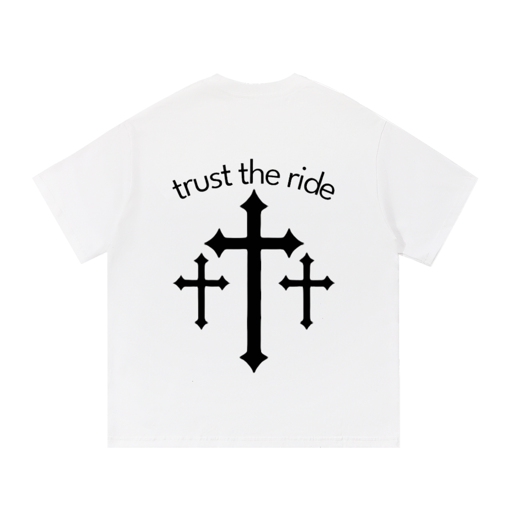 Trust the ride tee (white-black)