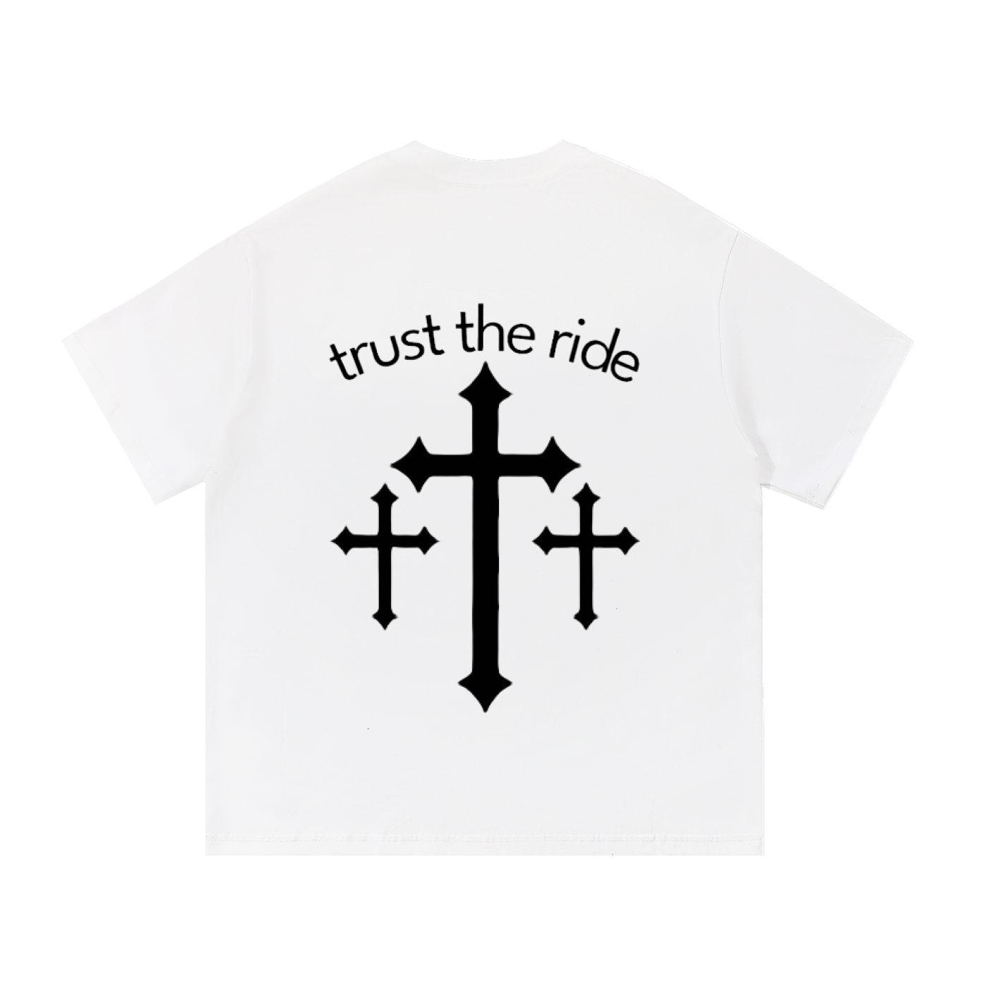 Trust the ride tee (white-black)