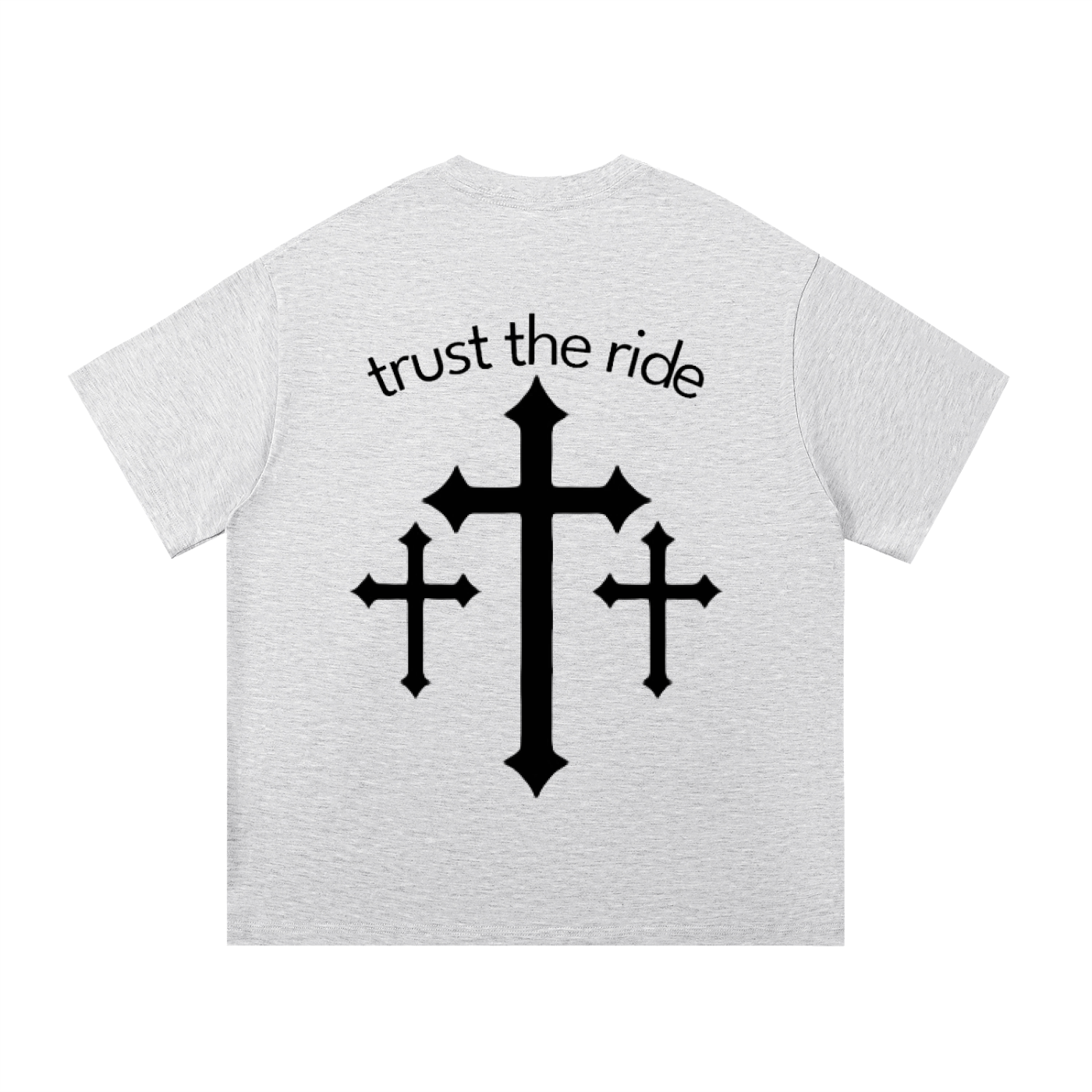Trust the ride tee (grey-black)