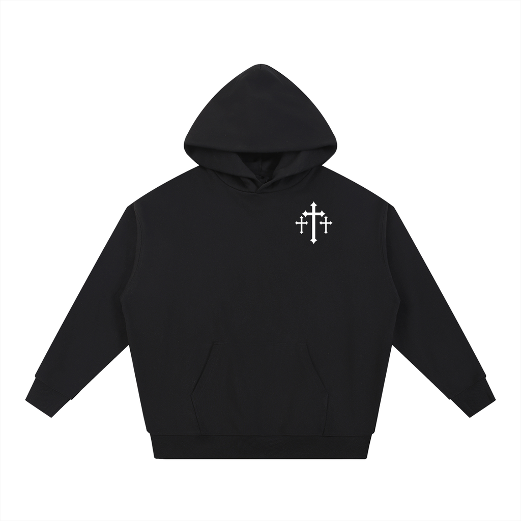 Trust the ride hoodie (black-white)