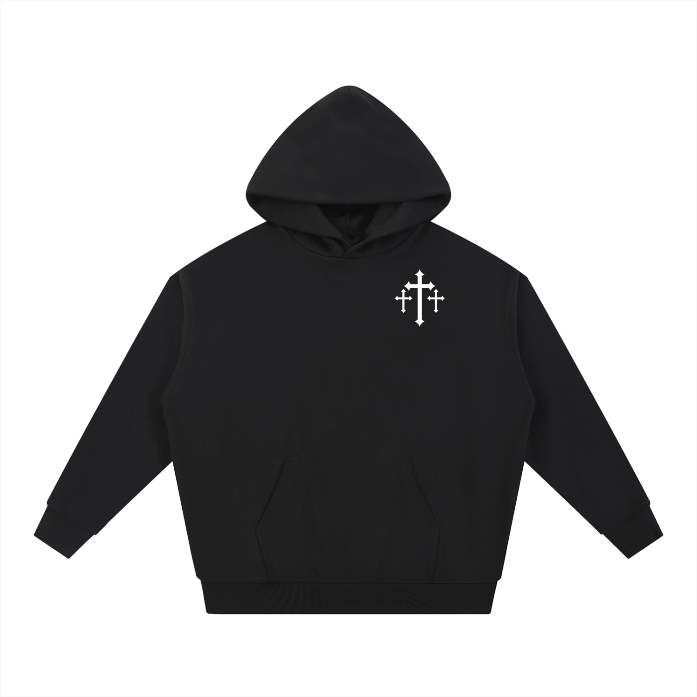 Trust the ride hoodie (black-white)